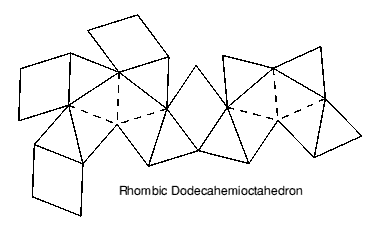 Net of rhombic dodecahemioctahedron