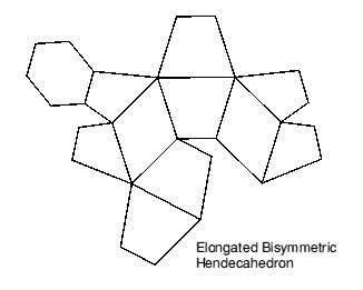 Net of elongated bisymmetric hendecahedron